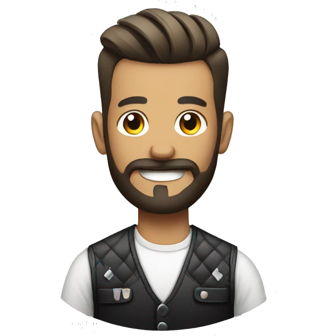 Tattooed barber emoji