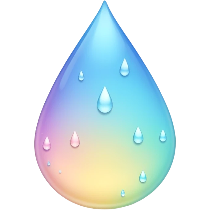 Pastel raindrop emoji