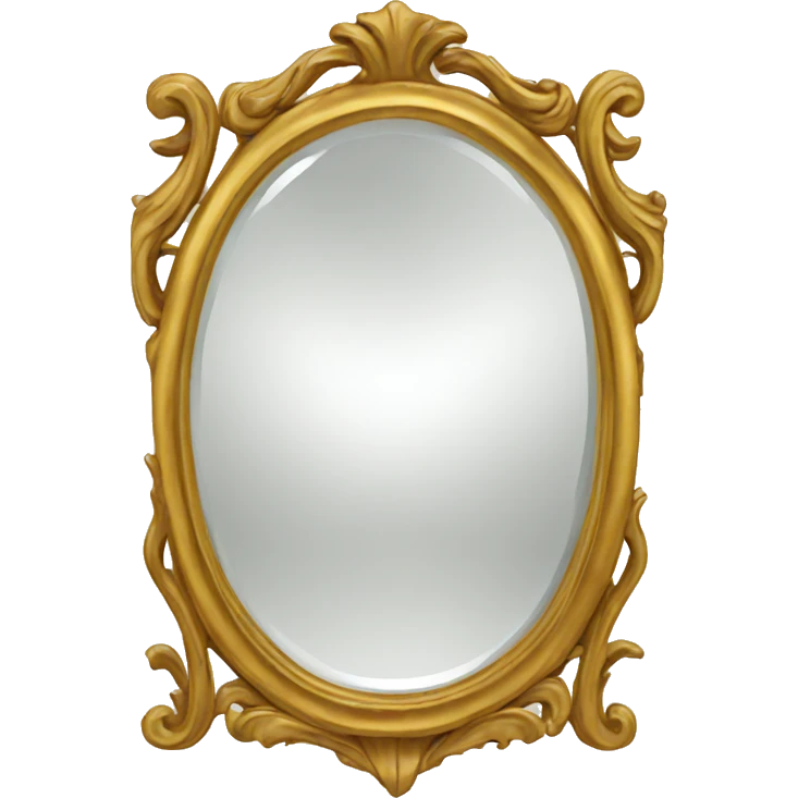 Antique gold mirror emoji