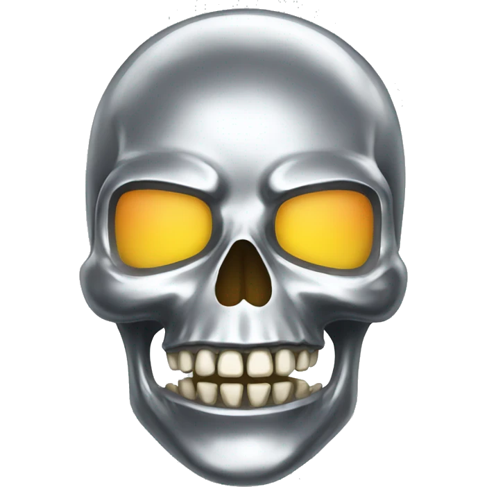 Chrome skull emoji