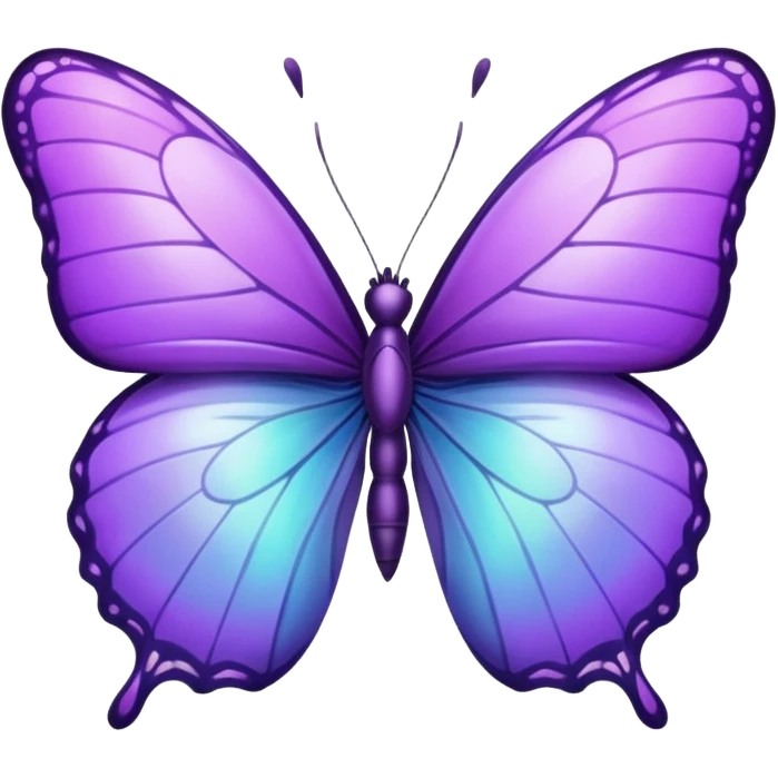 Purple butterfly in emoji emoji