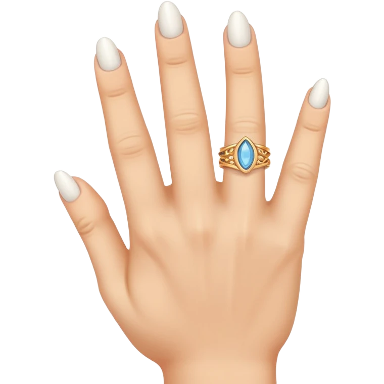 Rings on middle finger emoji