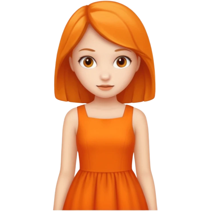 a girl with orange dress emoji