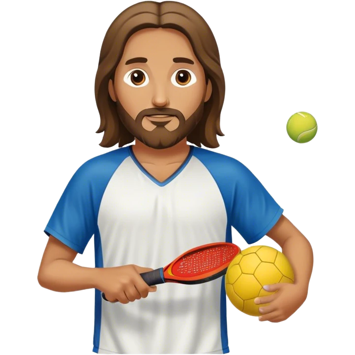 Jesus playing pickleball  emoji