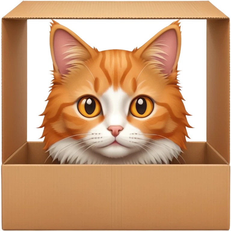 Cute cat in a box emoji