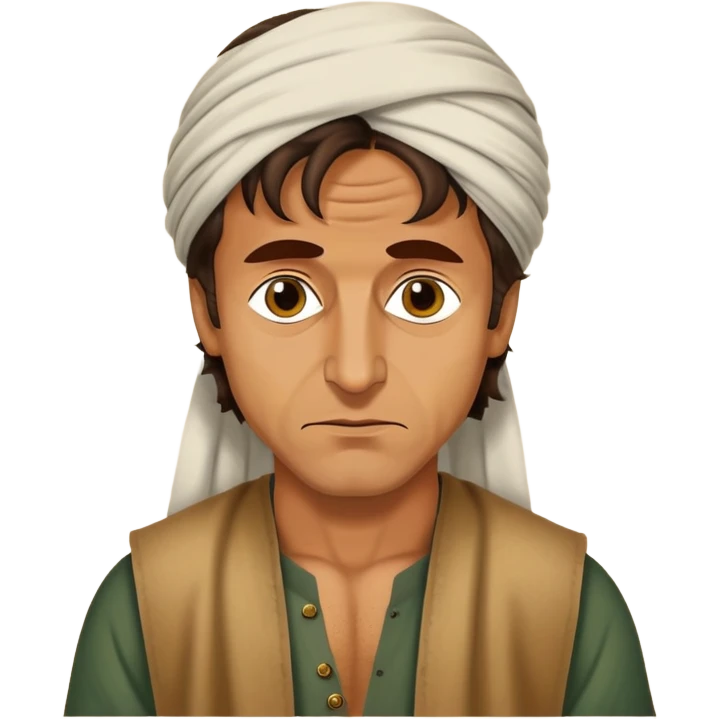 Make a emoji of ex pm of Pakistan Imran khan saying dialogue "bade khartnak log hain" in a beggar outfit emoji