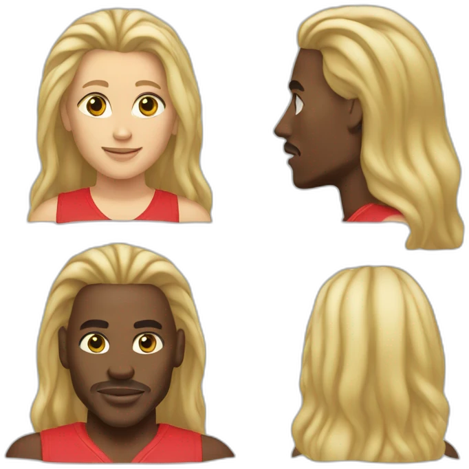 Michael jordan with blonde long hair emoji