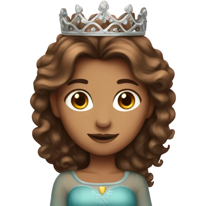 Brown hair princess emoji
