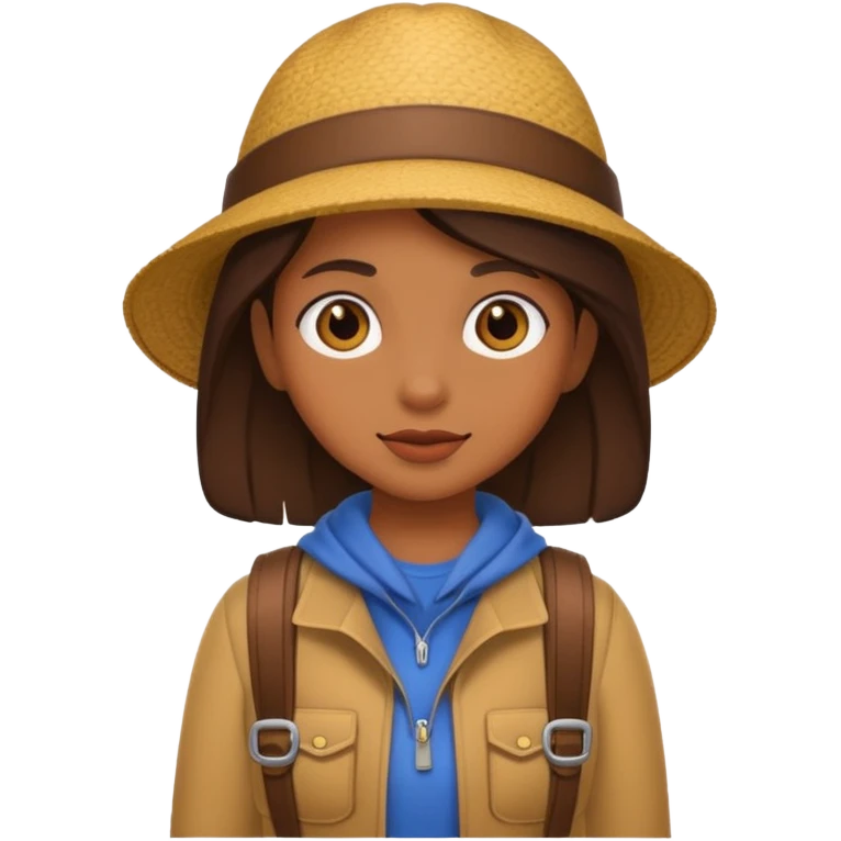 brown girl traveling emoji