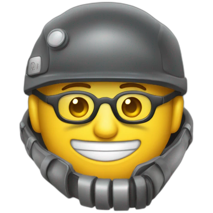 Gas avec des lunettes étant sérieux emoji