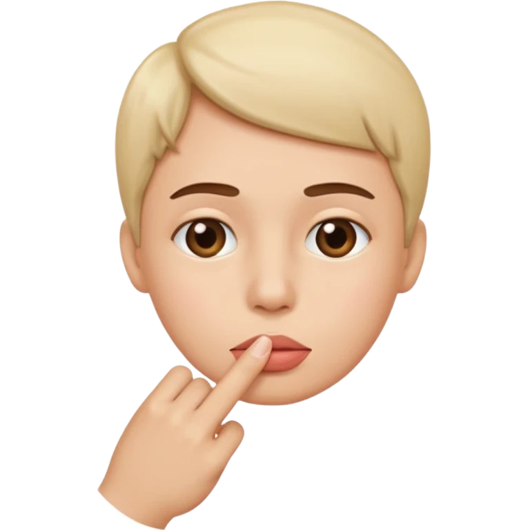 shhh one finger emoji