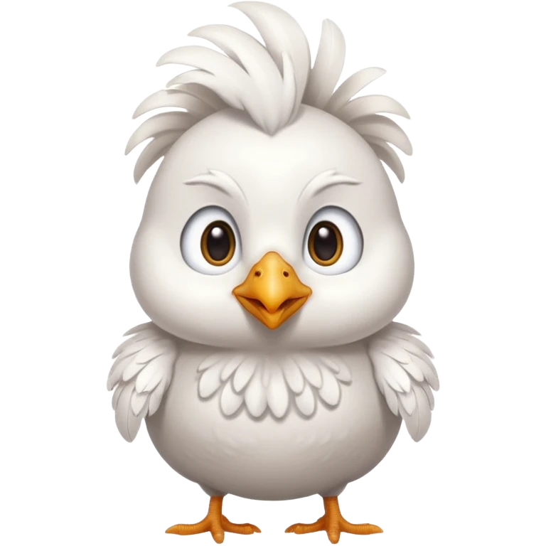 Chicken with inspirational good morning saying emoji