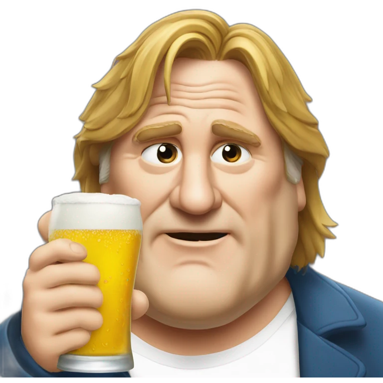 Gerard depardieu drink beer emoji