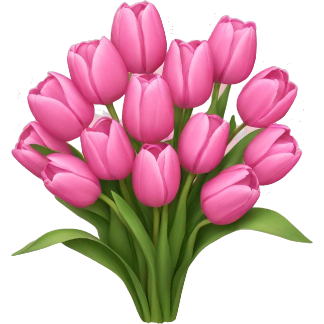 Pink tulip bouquet  emoji
