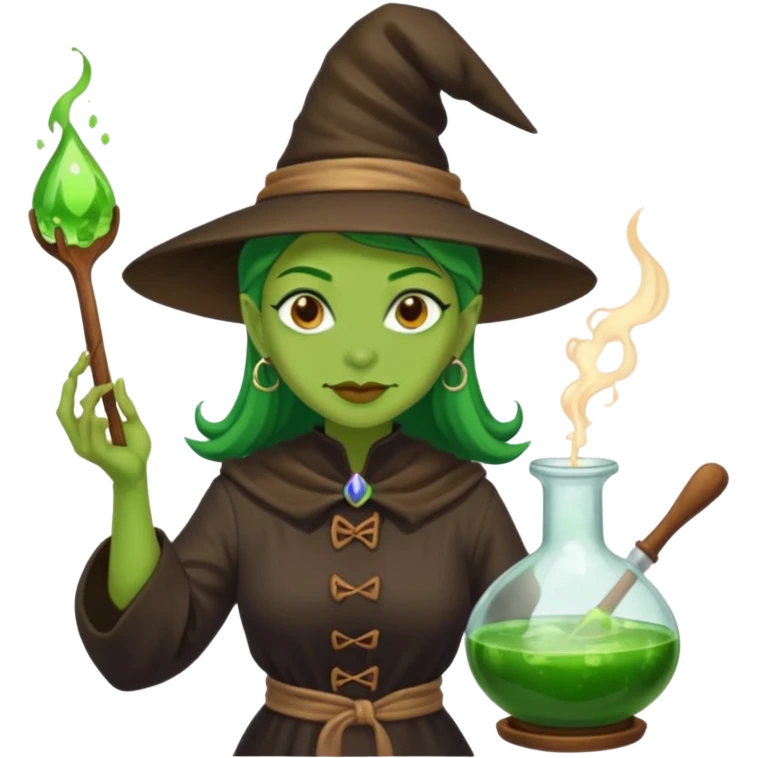 green witch cooking potion emoji