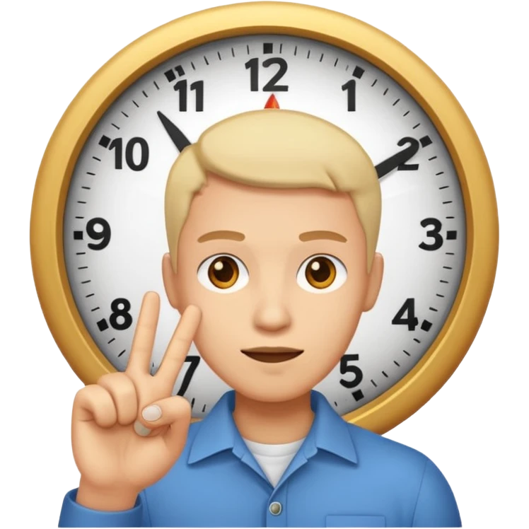 mach mir ein clock it emoji mit zwei finger emoji