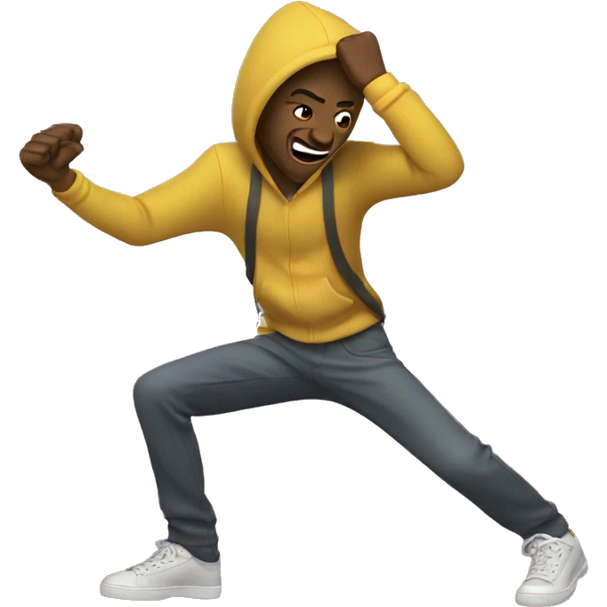 Persona haciendo el dab emoji