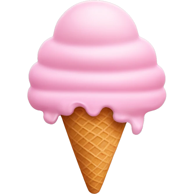 Pastel pink ice cream  emoji