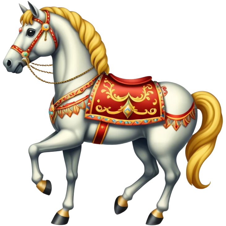 Vintage circus horse emoji