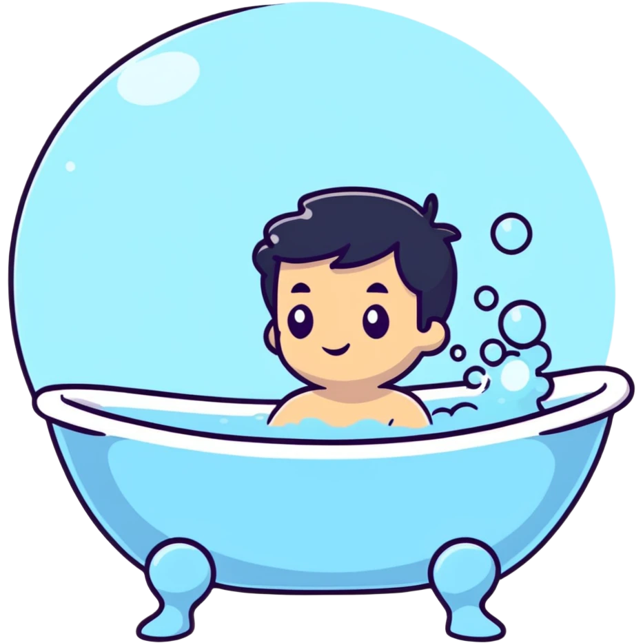person soaking in bubble bath emoji