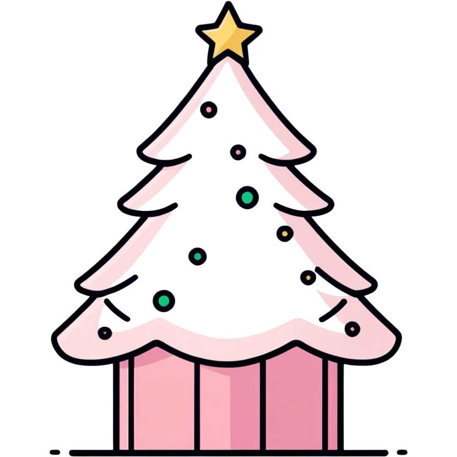 Pink christmas emoji