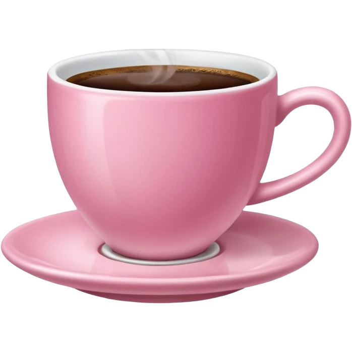 An aesthetic pink cup of coffee emoji