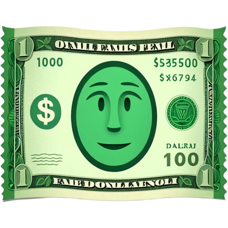 14 dollar bill flat emoji