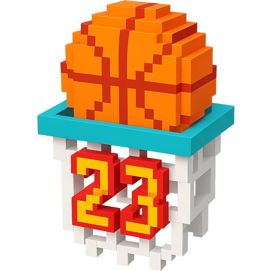 баскетбольный мяч с надписью "23" в сетке, no background emoji