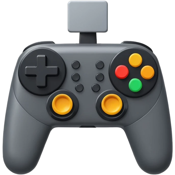 game controller with a cube above emoji