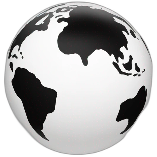 earth black and white with gradient emoji