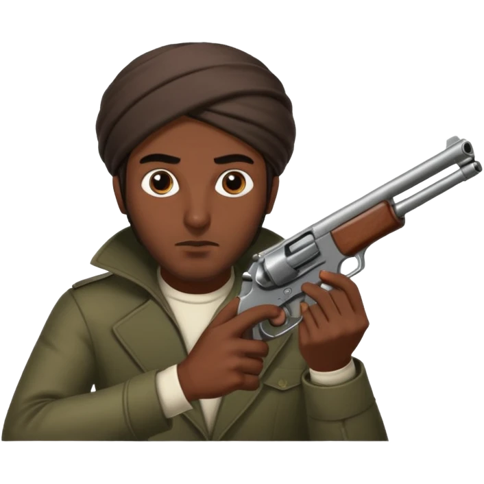 Iran man shoot face emoji