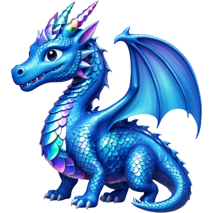 Dragon licorne blue emoji