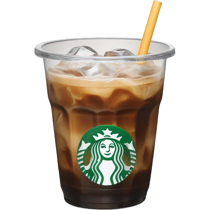 Iced coffee in a libbey cup emoji