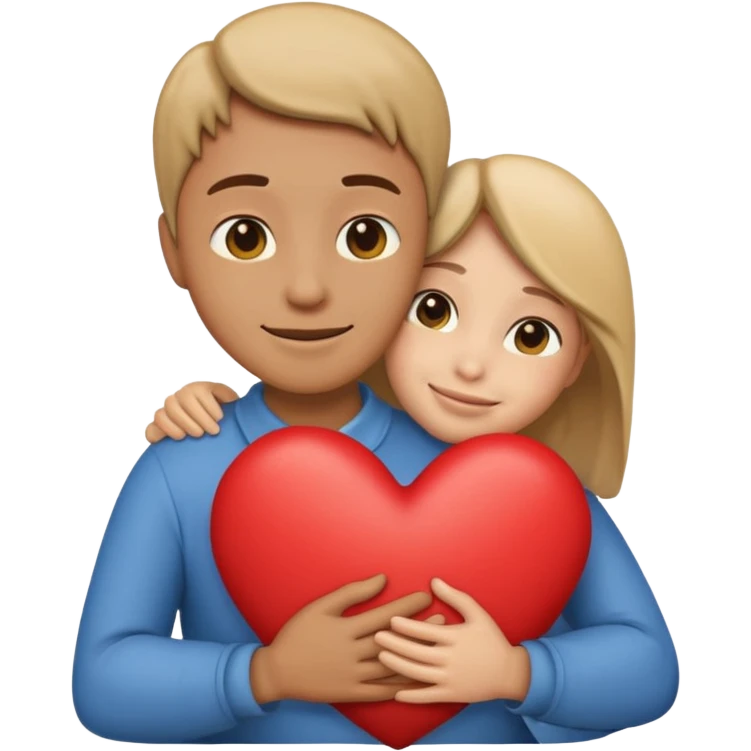make an emoji of hugging a heart, one person. it's supposed to show a level of gratitude emoji