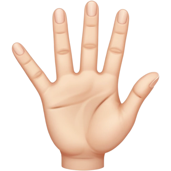 Really can't you follow instructions, I said Hand with 3 straight fingers and one bent towards the palm (the 3rd finger) emoji