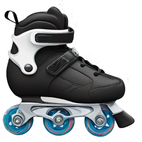 a black rollerblade inline skate emoji