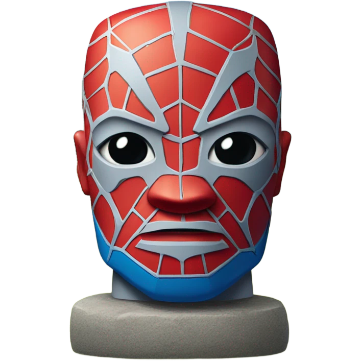 Moai spider- man emoji