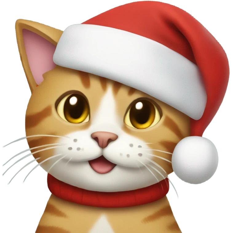 Cat dressed up as santa giving thumbs up emoji