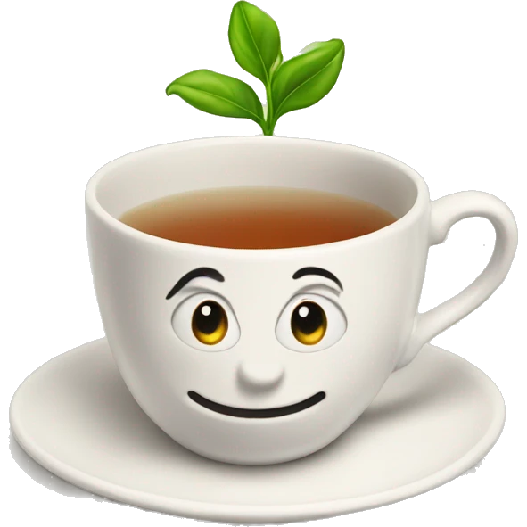 tea cup and saucer that says everyone agrees emoji