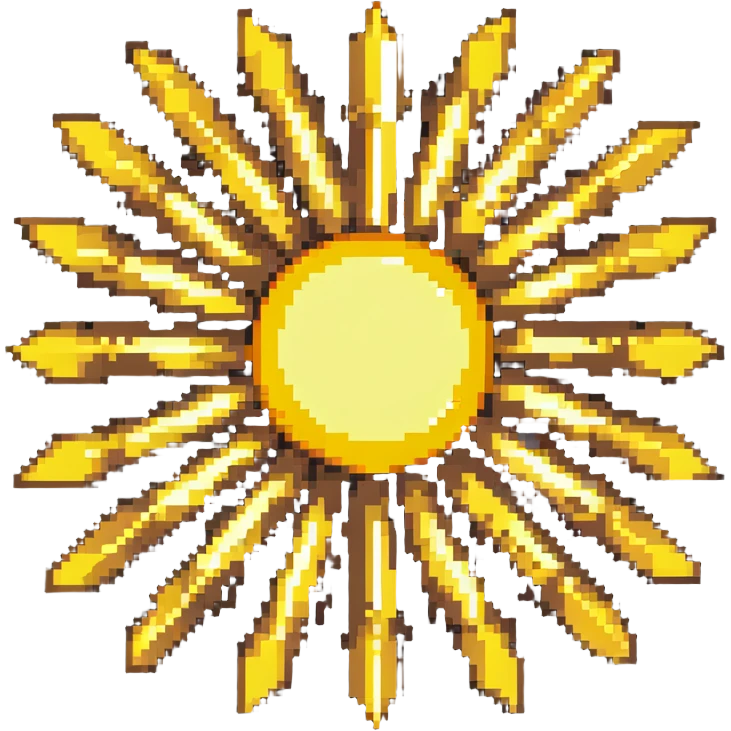 sun with radiating beams emoji