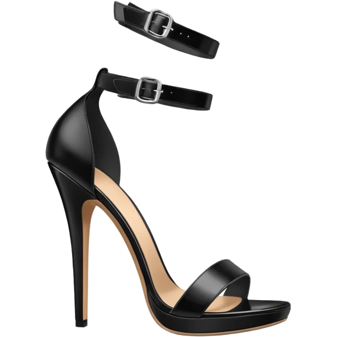 open toe black high heels open sandals emoji