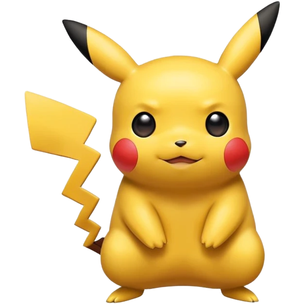 black colored Pikachu emoji