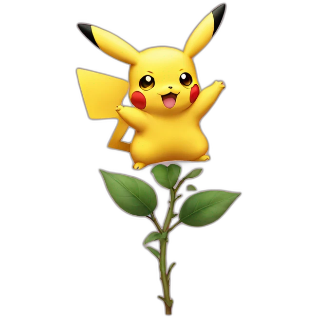 Pikachu rose emoji