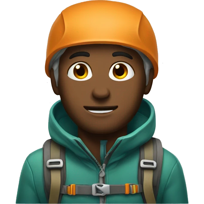 An alpinist emoji