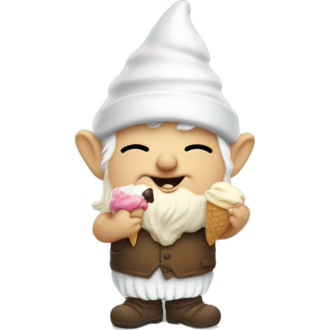 gnome eating ice cream emoji