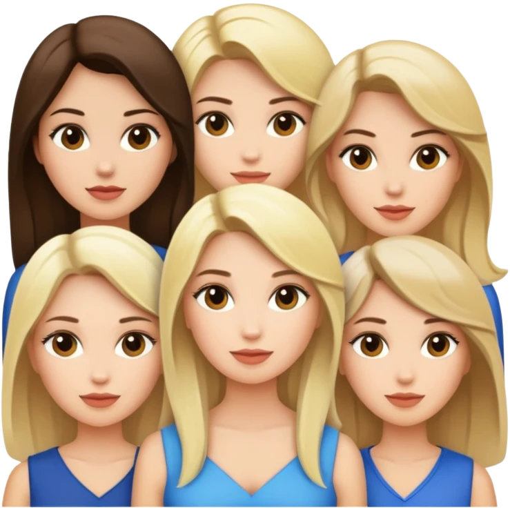 Blonde and brunette  emoji
