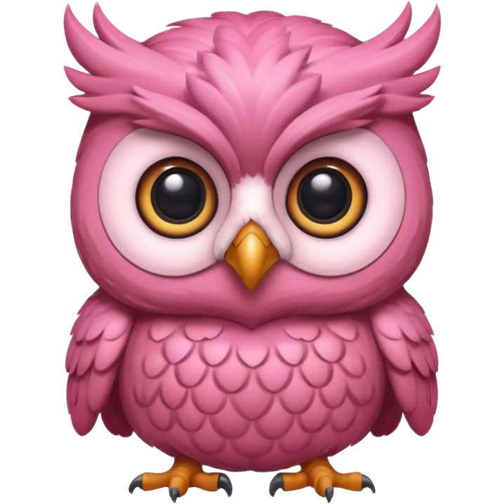 image of a pink owl emoji