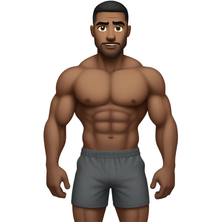 Serious looking gym bro  emoji