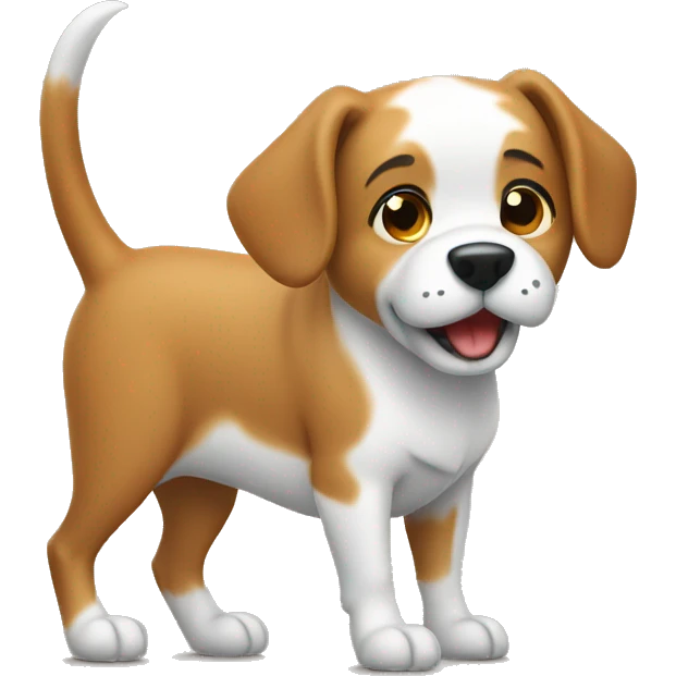 Dog showing his butt emoji