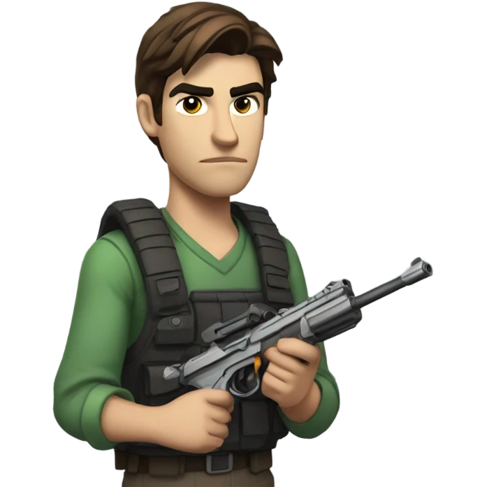 Matpat with a gun emoji